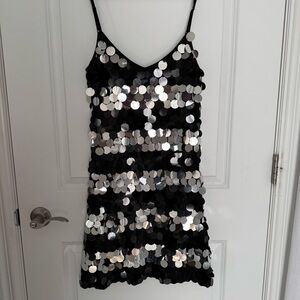 Veto moda Black and Silver Sequin Dress size S